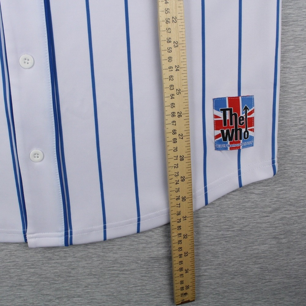 The Who Moving On 19 Baseball Jersey Shirt Mens Size L Polyester Short Sleeve - Picture 7 of 10